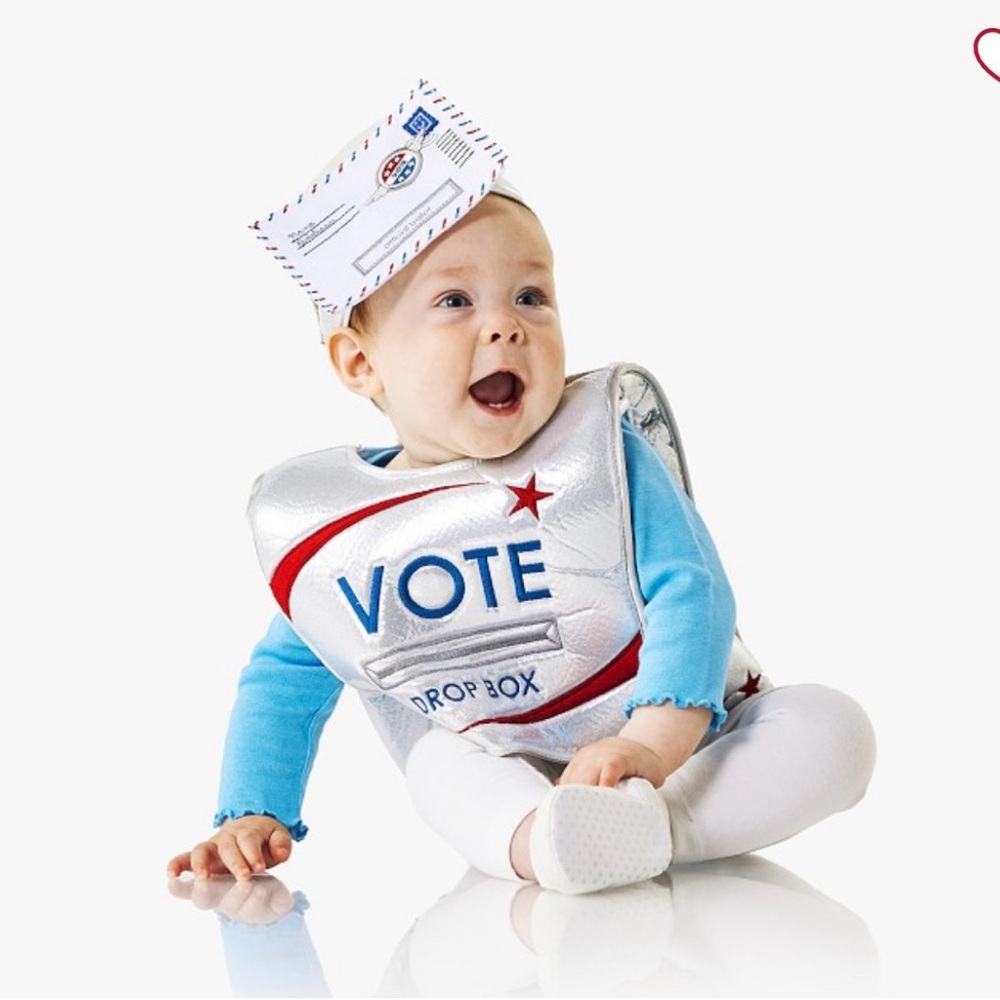 Pottery barn baby Halloween outfit vote ballot box 12-24 months